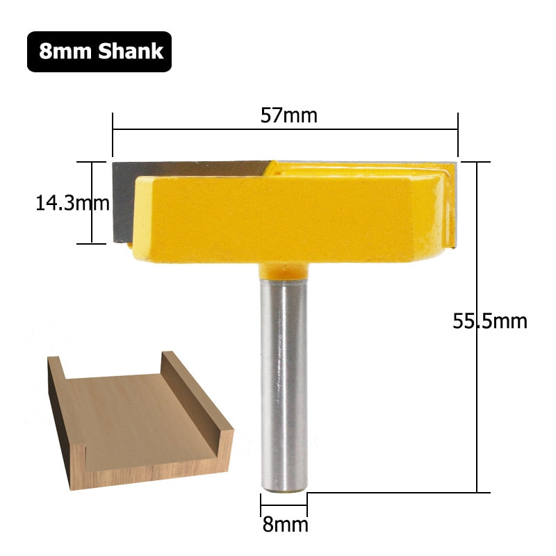 12mm 8mm Shank 1/2 Bottom Cleaning Router Bit Straight Bit Clean Milling Cutter for Wood Woodworking Bits Cutting