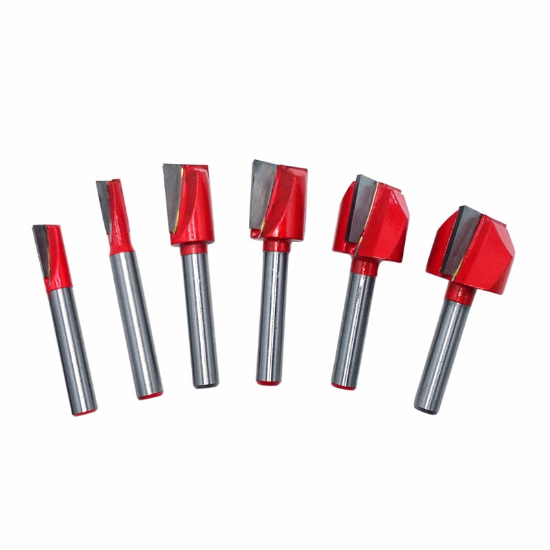 6mm Shank Wood Cleaning Bottom Bit Straight Router Bit Clean Milling Cutter Woodworking Bits Power Machine MC06030