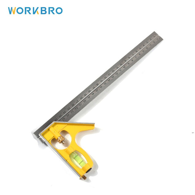 3 in 1 Multifunctional Ruler 12inch/24inch Woodworking Engineers Adjustable Angle Ruler Combination Measuring Tool