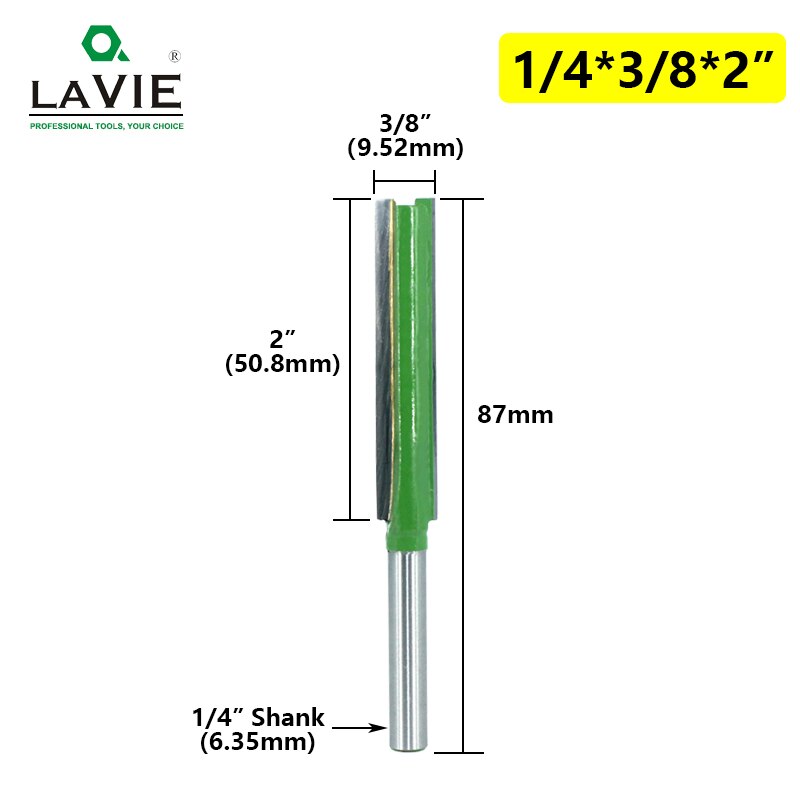 Router Bit 1/4 Shank Extension Long Straight Trimming CNC Bit Milling Cutter