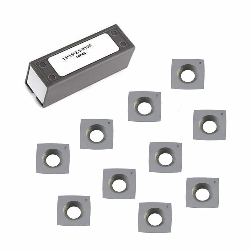 15x15x2.5mm 4" Radius Carbide Inserts For Bridgewood BW 8J CT-200 8" Jointer Journal Cutterhead